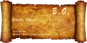Bech Oguz névjegykártya
